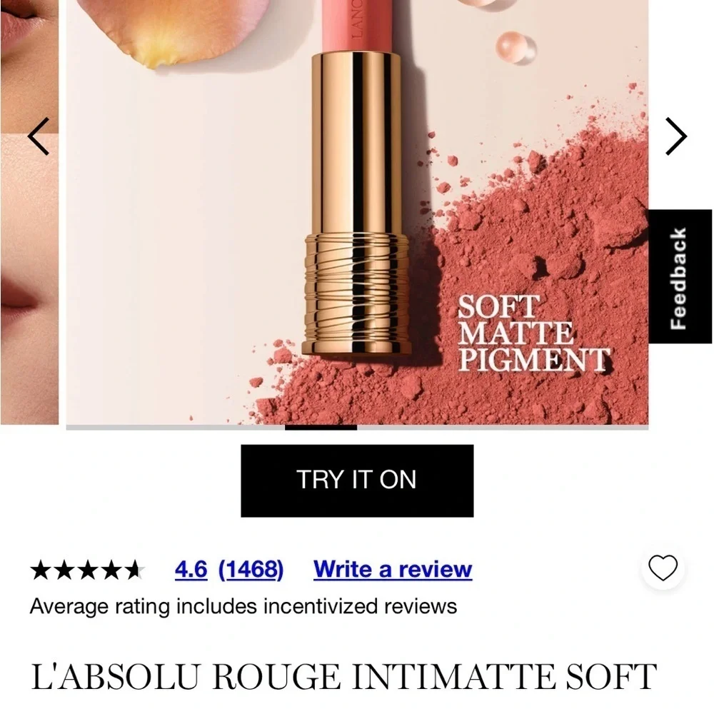 L’absolu rouge intimate soft matte lipstick